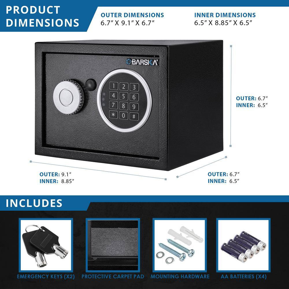0.22 Cu. Ft. Digital Keypad Security Safe