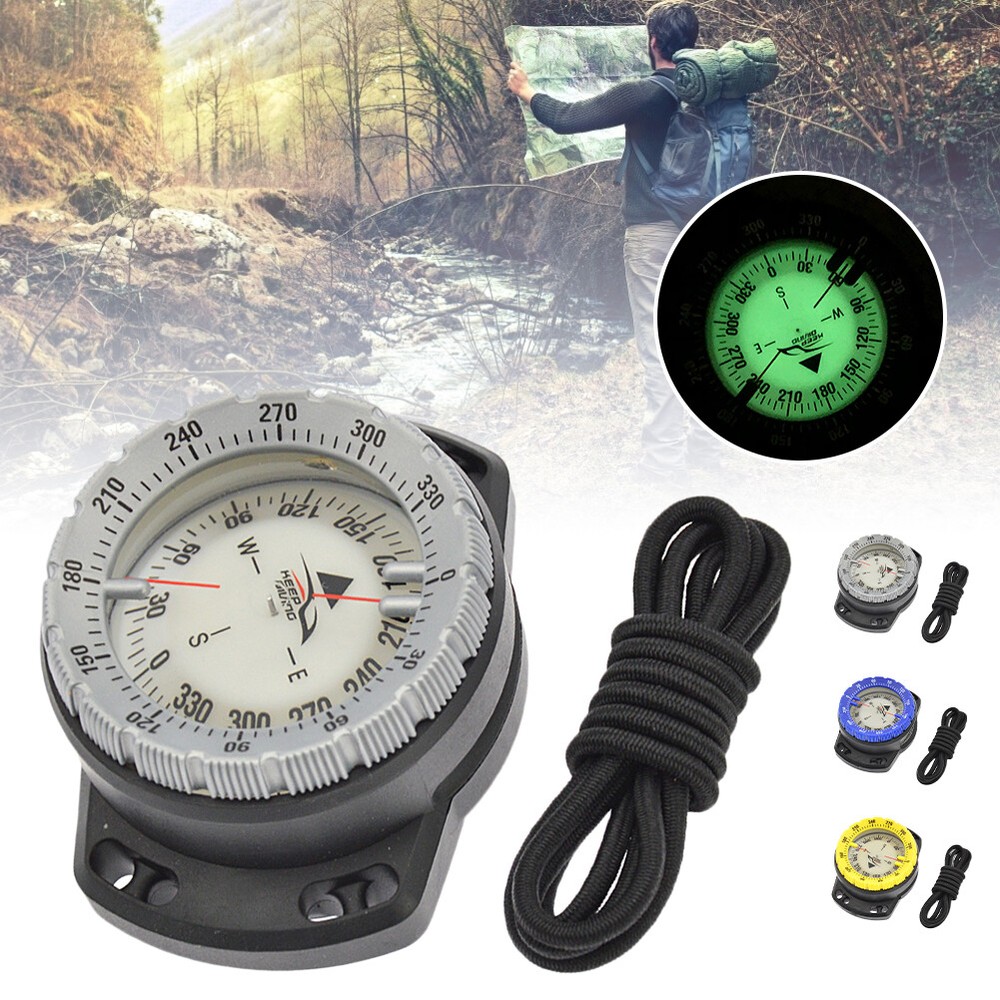 Scuba Diving Luminous Compass 50M Waterproof Underwater Compass Diving Compass
