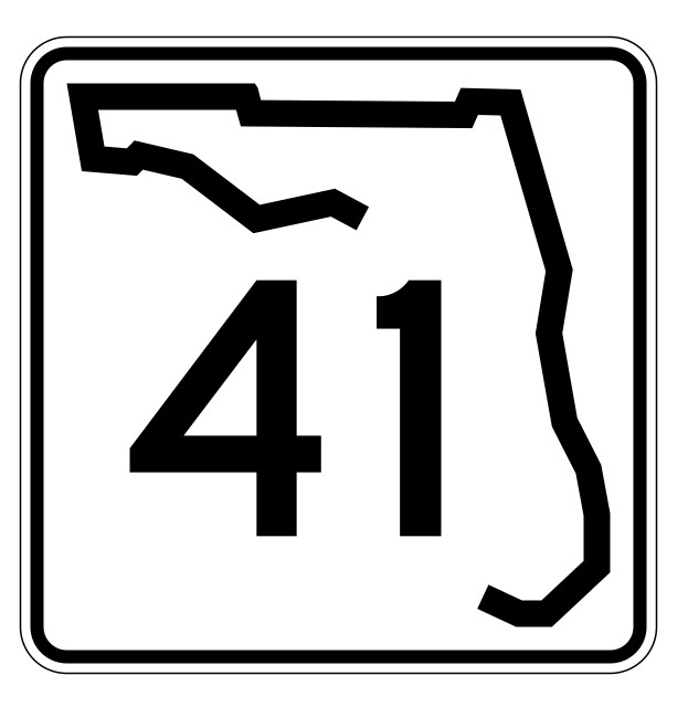 Florida State Road 41 Sticker Decal