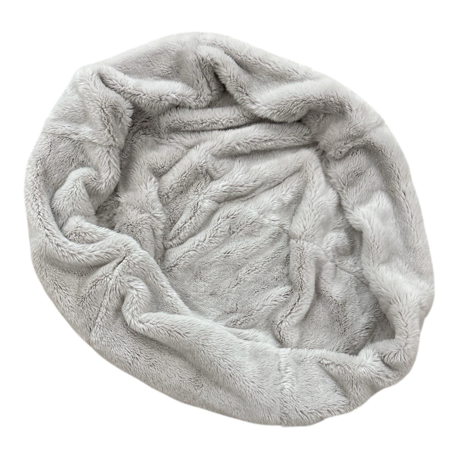 Pottery Barn Faux Fur Bean Bag Chair Cover Light Gray 31” MINT