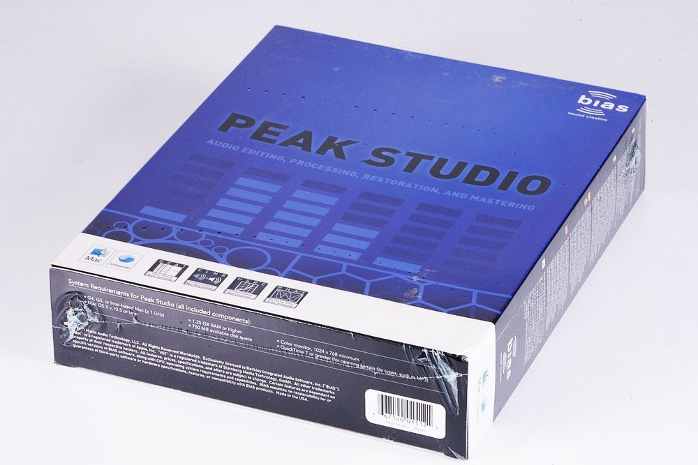 BIAS PEAK STUDIO Including Peak Pro 7 Audio Editing Mastering MAC Software - NEW