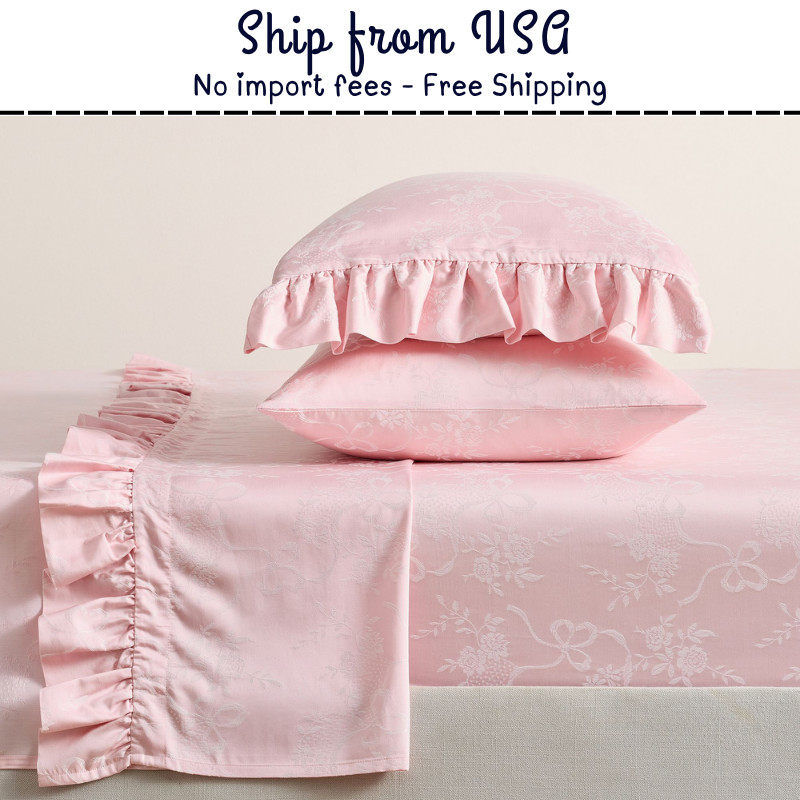 New Pottery Barn LoveShackFancy Jacquard Sheet Set