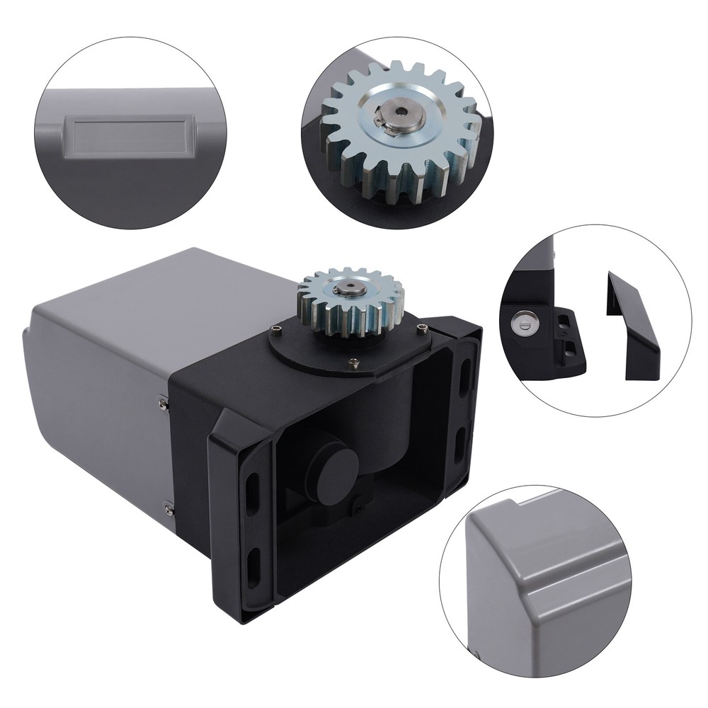 2600lbs Automatic Sliding Gate Opener Rack Driven with 2 Remotes & Complete Kit