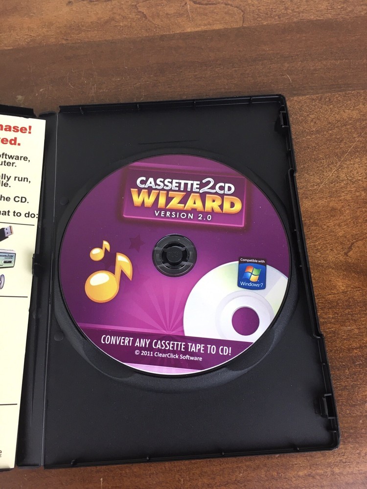 Cassette 2 Cd Wizard Version 2 Software Only Compatible with Windows 8 Pre Owned
