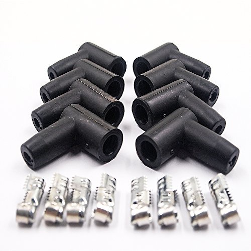 8 Pack Coil Boot Terminal Kit 90 Degree Boots Spark Plug Ignition Wire