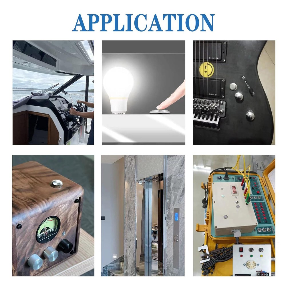 5pcs Momentary Push Button Switch 19mm Horn Button Switch with Screw Terminal