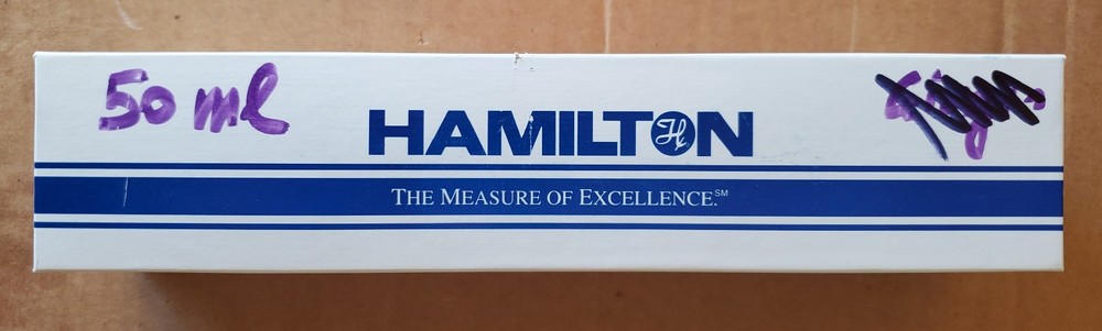 Hamilton 50 mL Model 1050 SL, Large Removable Needle NO NEEDLE
