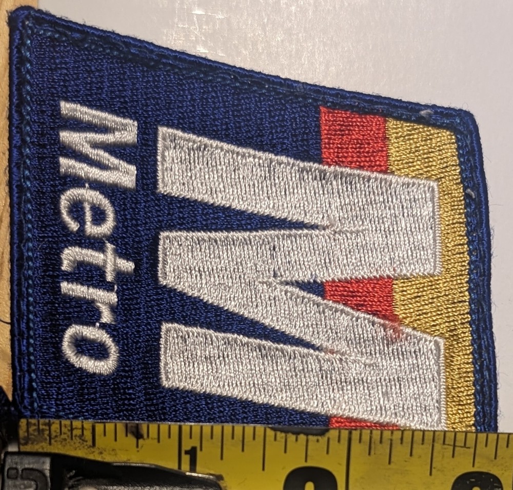 M Madison Metro Blue/Red/Yellow Patch, 2½" X 3"
