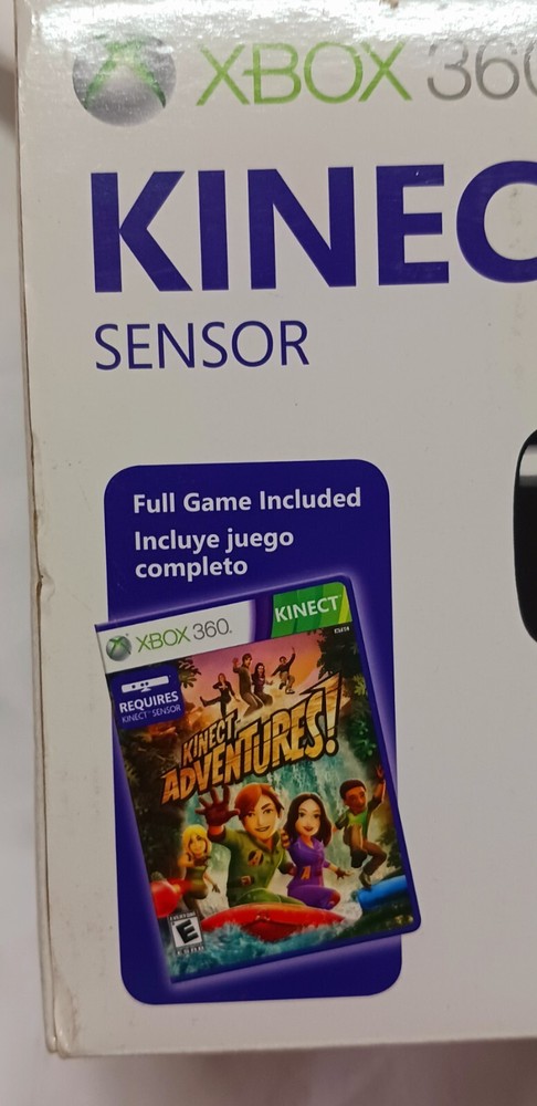 XBOX 360 KINECT SENSOR INCLUDES KINECT ADVENTURES VIDEO GAME OPENED SEE PICS