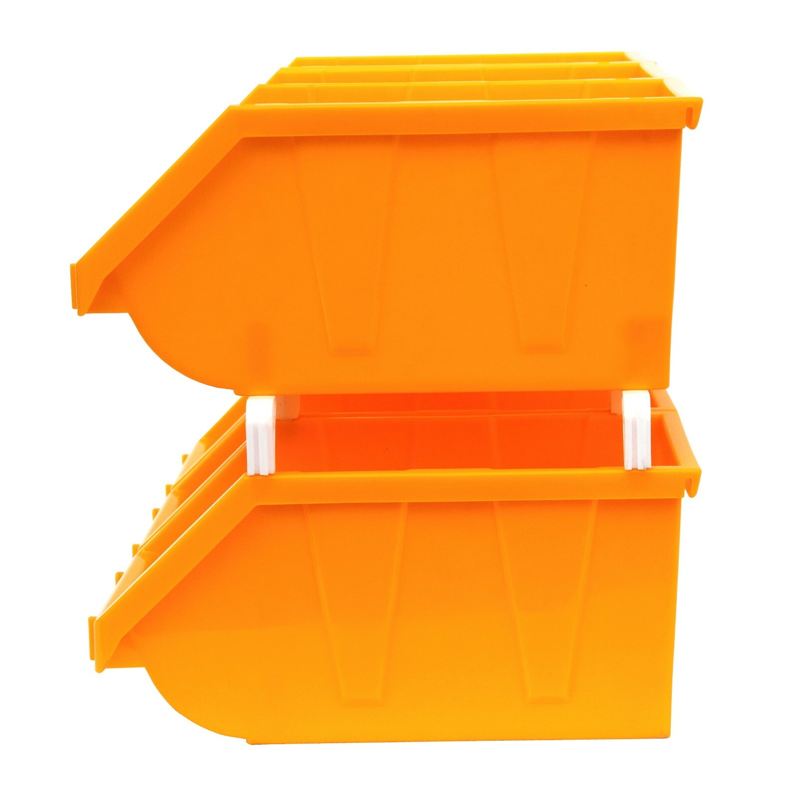6-Pack Stackable Storage Bins Tool Part Container Yellow 5" w x 10" d x 5" h