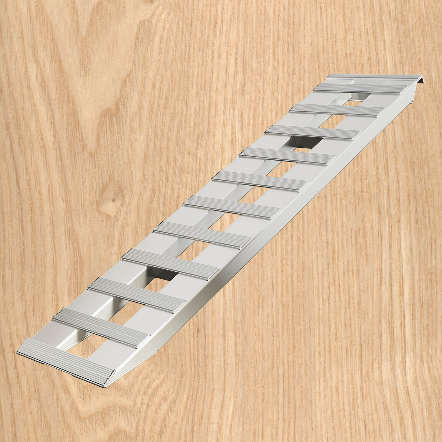 Pair For 60''X15" Aluminum Ramps 6800 LBS Truck Car Auto Trailer Ramps Hook End