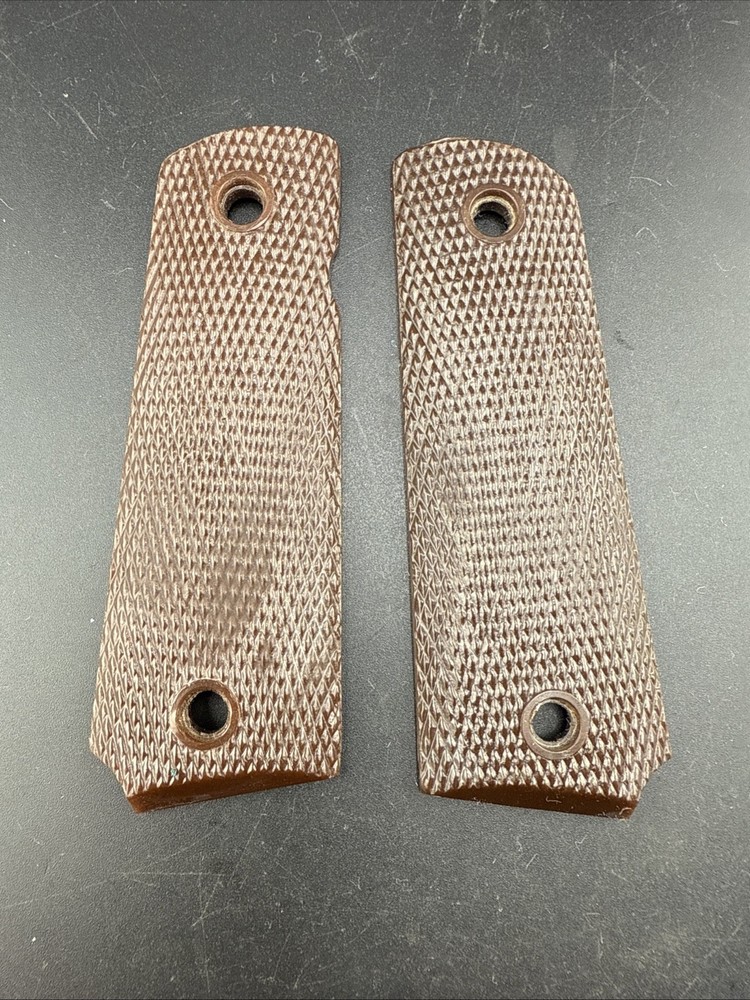 USGI MIL SPEC M1911A1 BROWN PLASTIC REINFORCED GRIPS