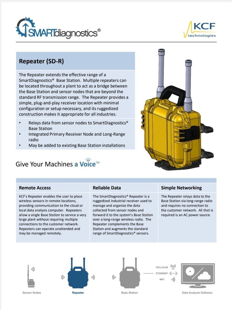 KCF Technologies Smartdiagnostics Repeater In Excellent Condition