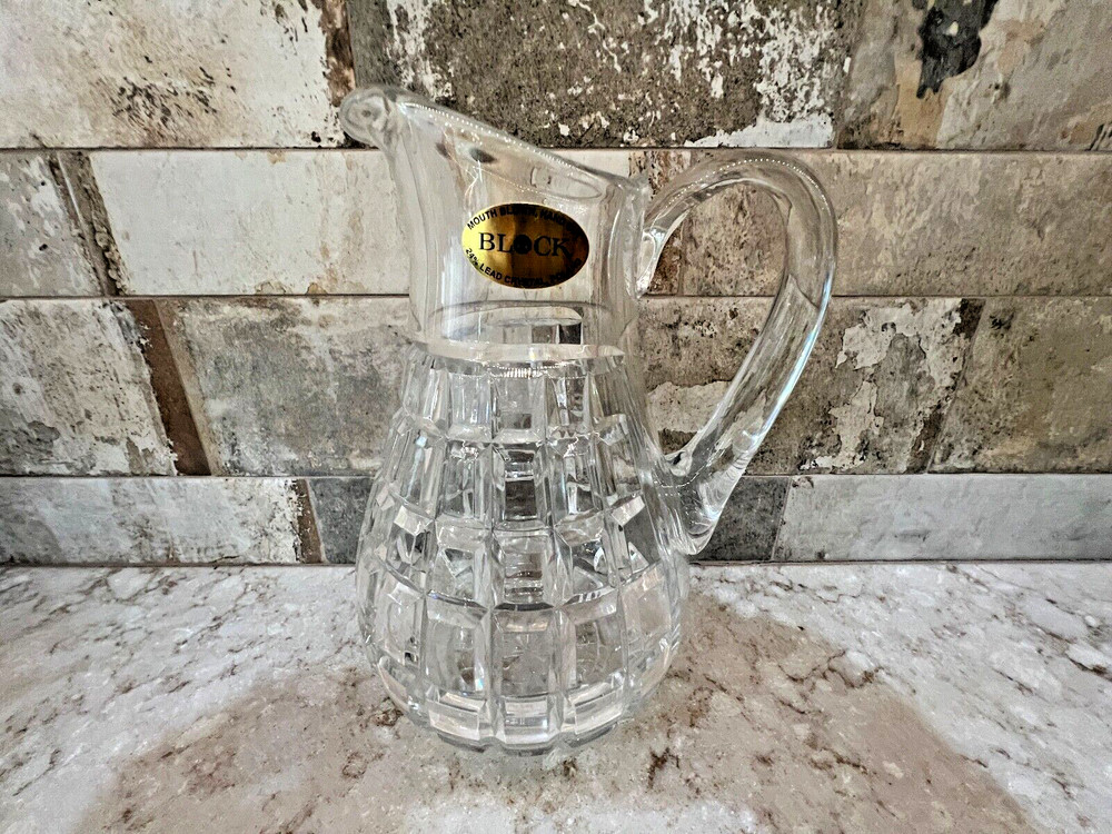 Block Crystal Ice Pitcher...NWT