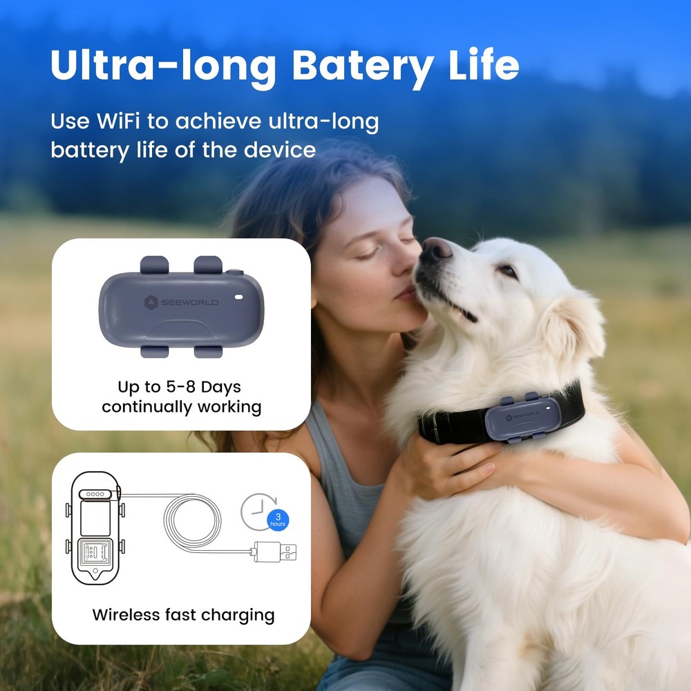 Cat Tracker Dog Tracking Device with Real-Time Location | Activity Sleeping M...