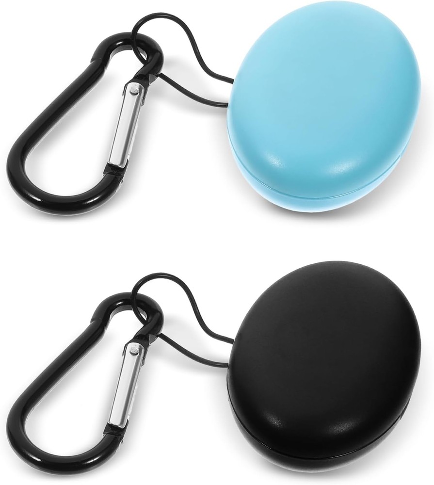 Thinp 2 Pcs Earplug Case,Loop Earplugs Case Loop Case Ear Plug Case Oval Earplug