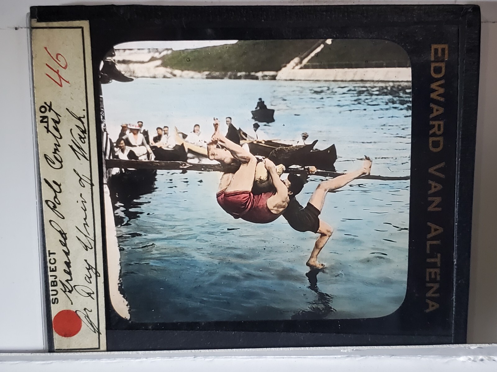 Greased Pole Contest Jr. Day, University of Washington Magic Lantern Glass Slide