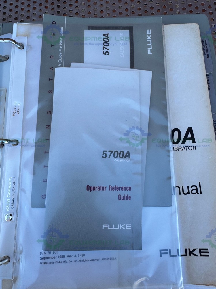 Fluke Calibration 5700A High Performance Multi Fnction Calibrator NOT CALIBRATED