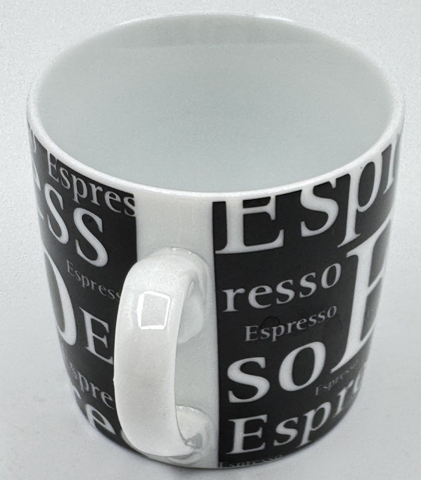 Könitz "Espresso" Cup and Saucer Set Eclectic Artsy