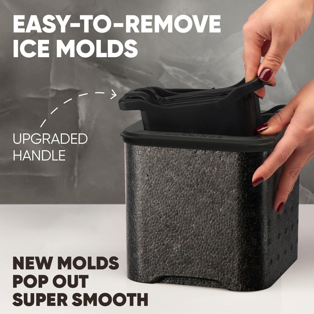 Clear Ice Cube Maker Mold - Combo 2+2 Crystal Clear Ice Cubes & Balls - Ice S...