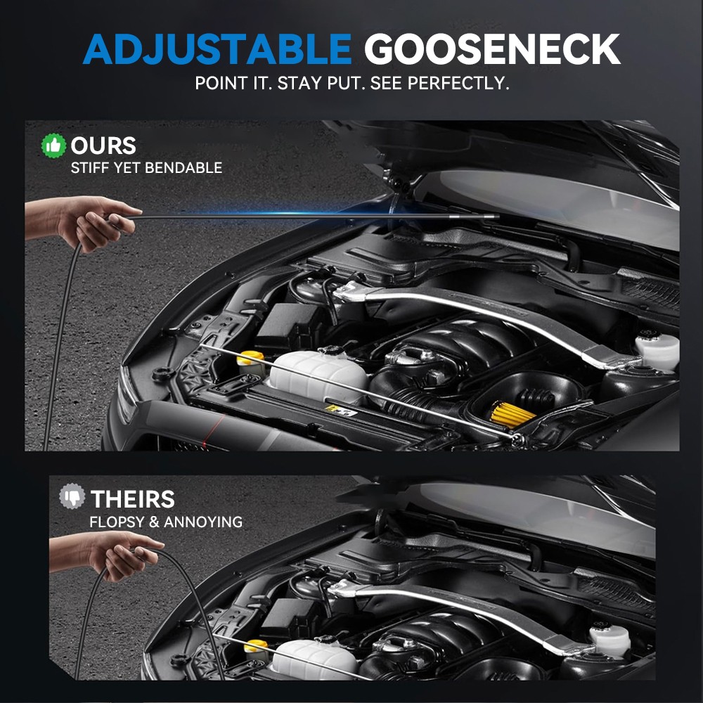 SALE! Endoscope 2-Way 360° Inspection Camera Articulating Borescope Semi Rigid