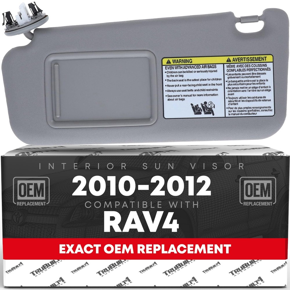 Sun Visor, Left & Right for Toyota RAV4 - Gray