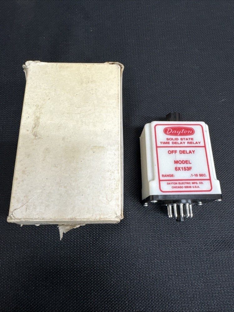 6X153F DAYTON ELECTRIC SOLID STATE TIME DELAY RELAY
