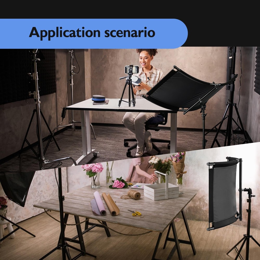 Clamshell Light Reflector/Diffuser with Carrying Case,70"X24" (4 Color in 1) ...