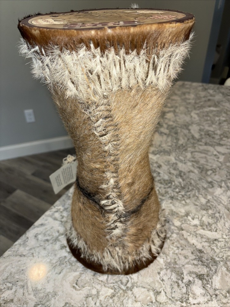 Double Bongo Drum Original Cowhide Leather Functional Instrument