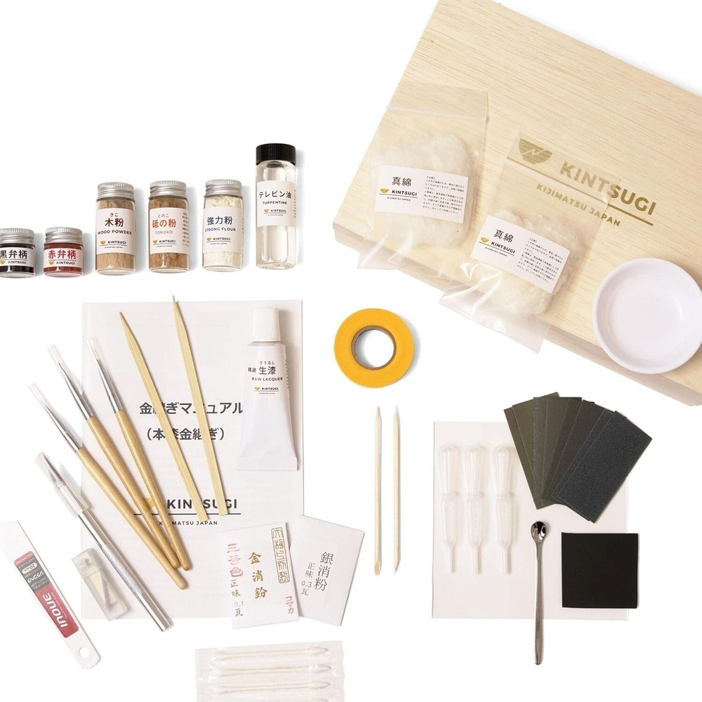 KINTSUGI Kit Repair Beginner Full Set Tableware Lacquer using natural material