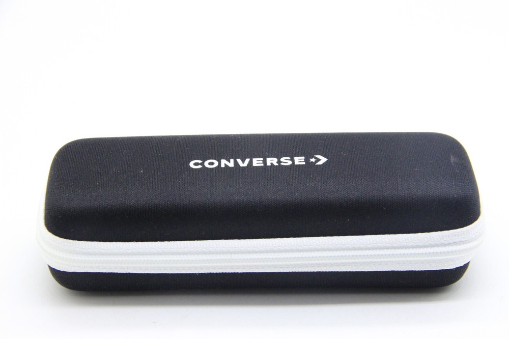 NEW CONVERSE AUTHENTIC EYEGLASSES SUNGLASSES OPTICAL BLACK WHITE ZIPPER CASE