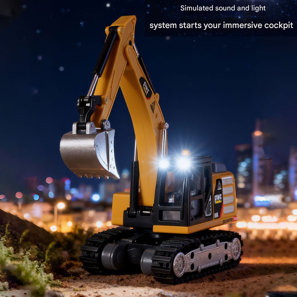 1/64 Remote-controlled alloy forklift Engineering vehicle Tabletop toys Model