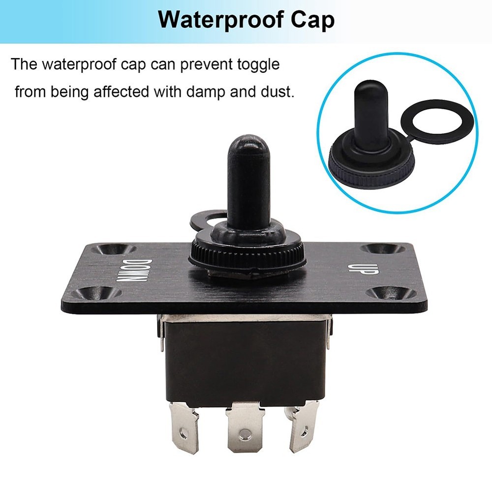Rocker Toggle Switch, Short Term, 6 Pole, 3 Position (ON), Off, (ON), AUF7583