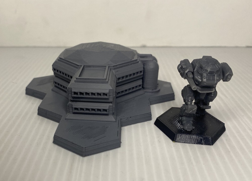 Research Lab w/ Hex Base, Tabletop War Game Terrain Battletech (6mm)