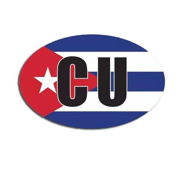 Cuba Oval Sticker Decal