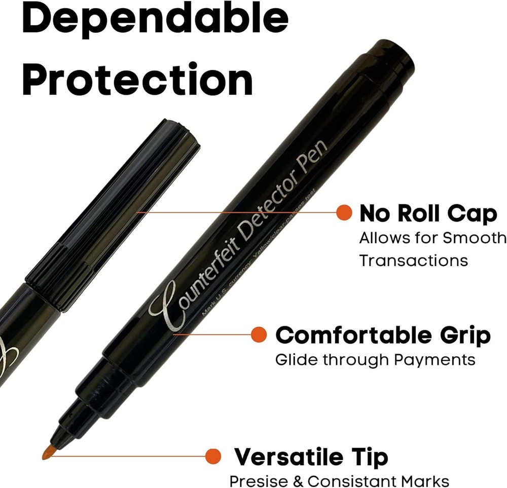 30 Pack Counterfeit Bill Detector Marker Pen