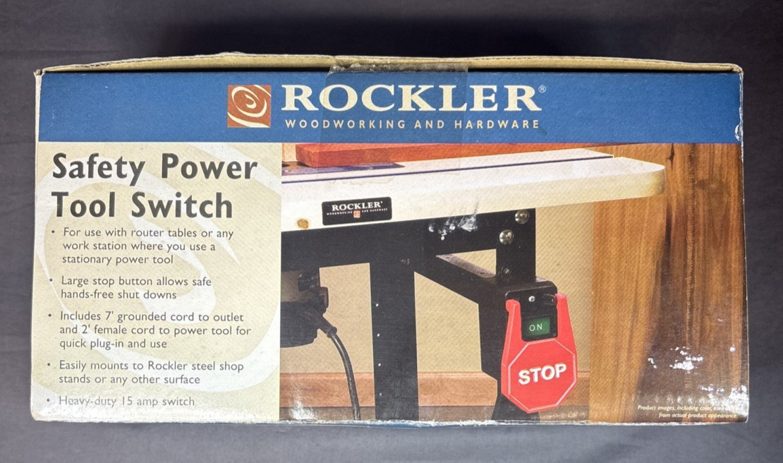 Rockler Safety Power Tool Switch - NOS - Saw Kill Switch