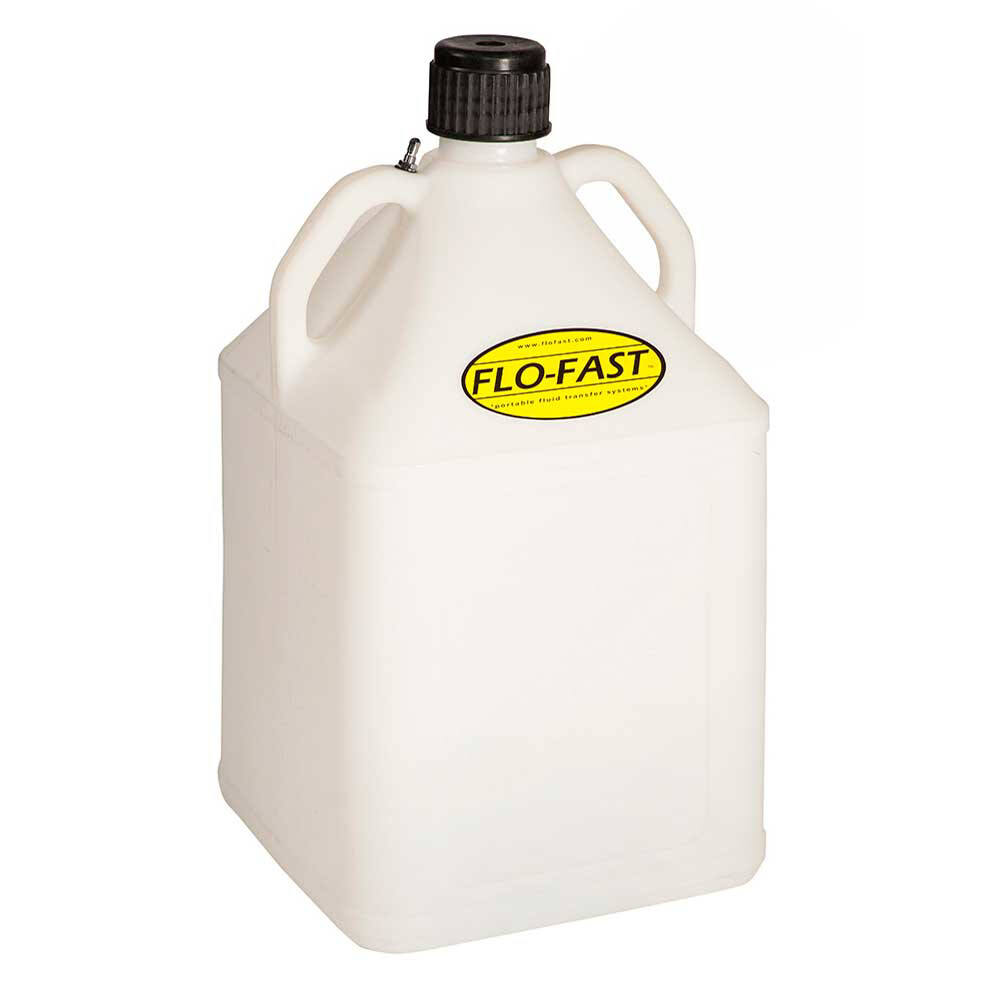 FLO-FAST 15 Gallon Gasoline Container - White/Clear