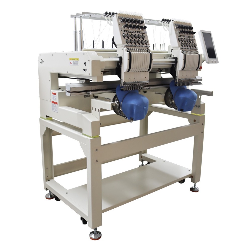 Auto Computerized Embroidery Machine for Flat/Hat Embroidery 2-head 12 Needles