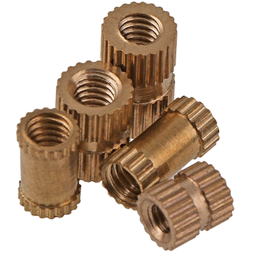M4 Outer Diameter 5mm/6mm Brass Knurled Nuts Threaded Round Insert Embedded Nuts