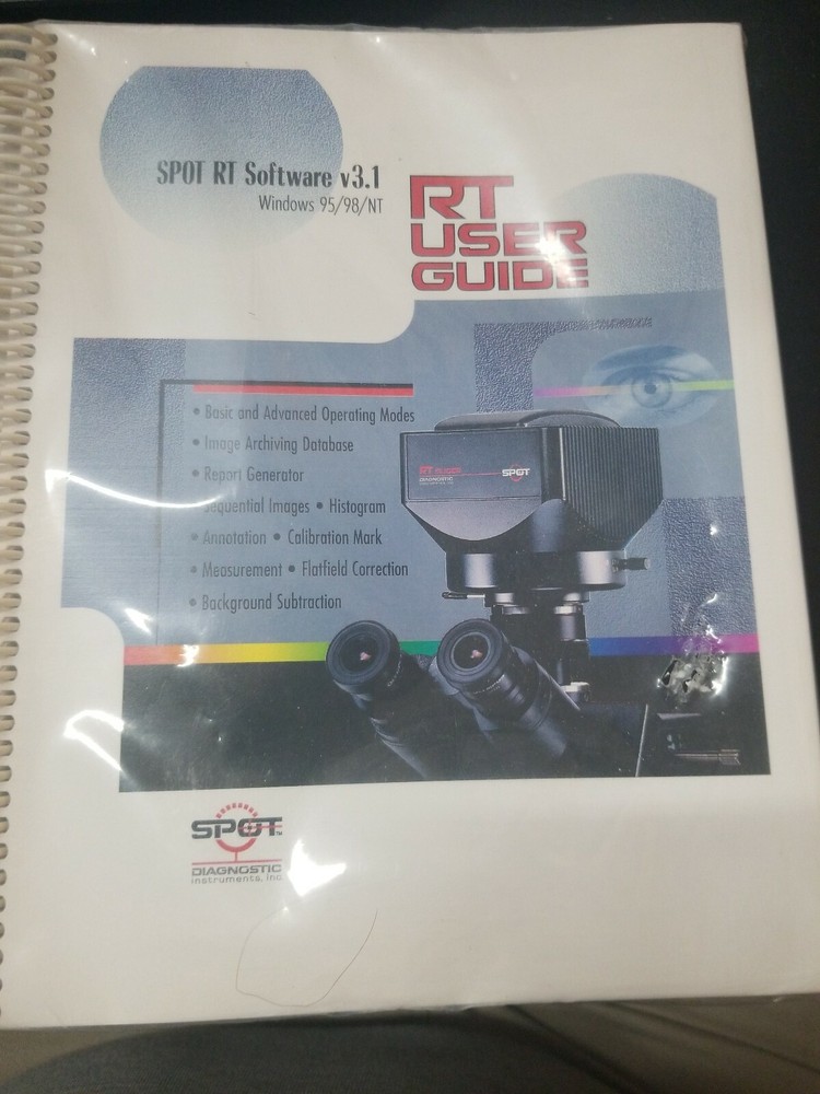 SPOT RT SLIDER DIAGNOSTIC INSTRUMENTS 2.3.1 Camera, Data Cable & Interface Card