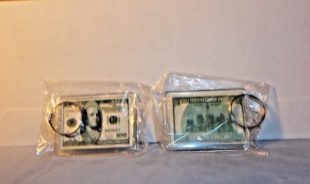 Benjamin Franklin $100 Bill Key Chain