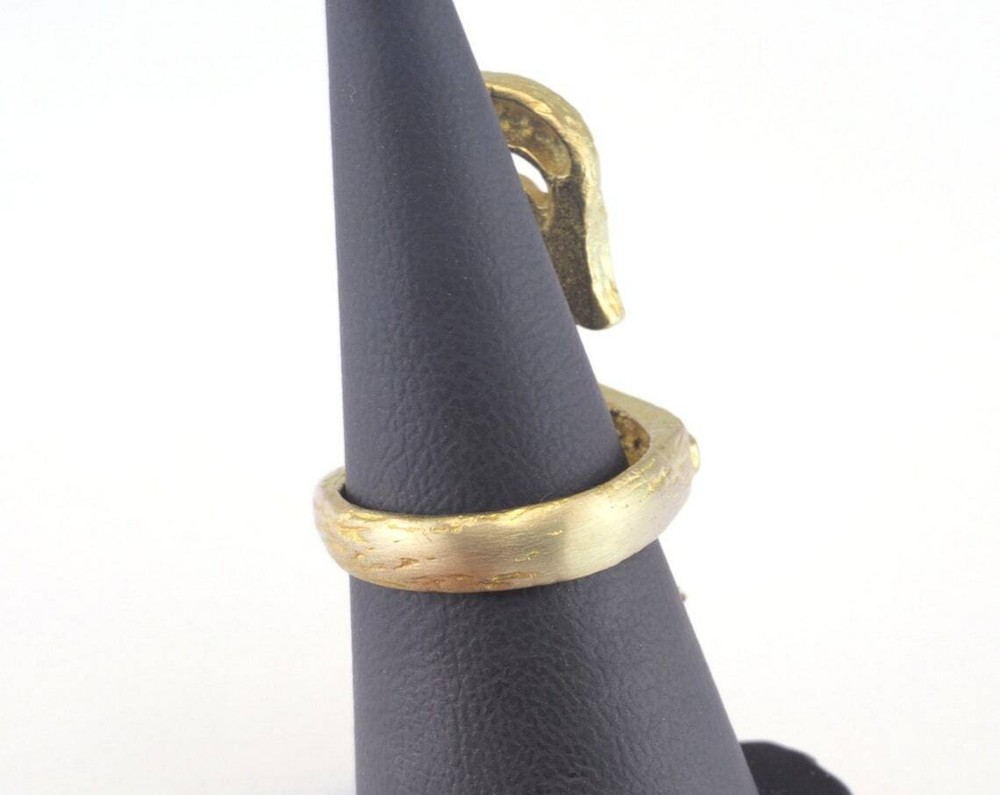 Ring Adjustable Ring Bezel - Raw brass (17mm 7US inner size - Adjustable ) 2852