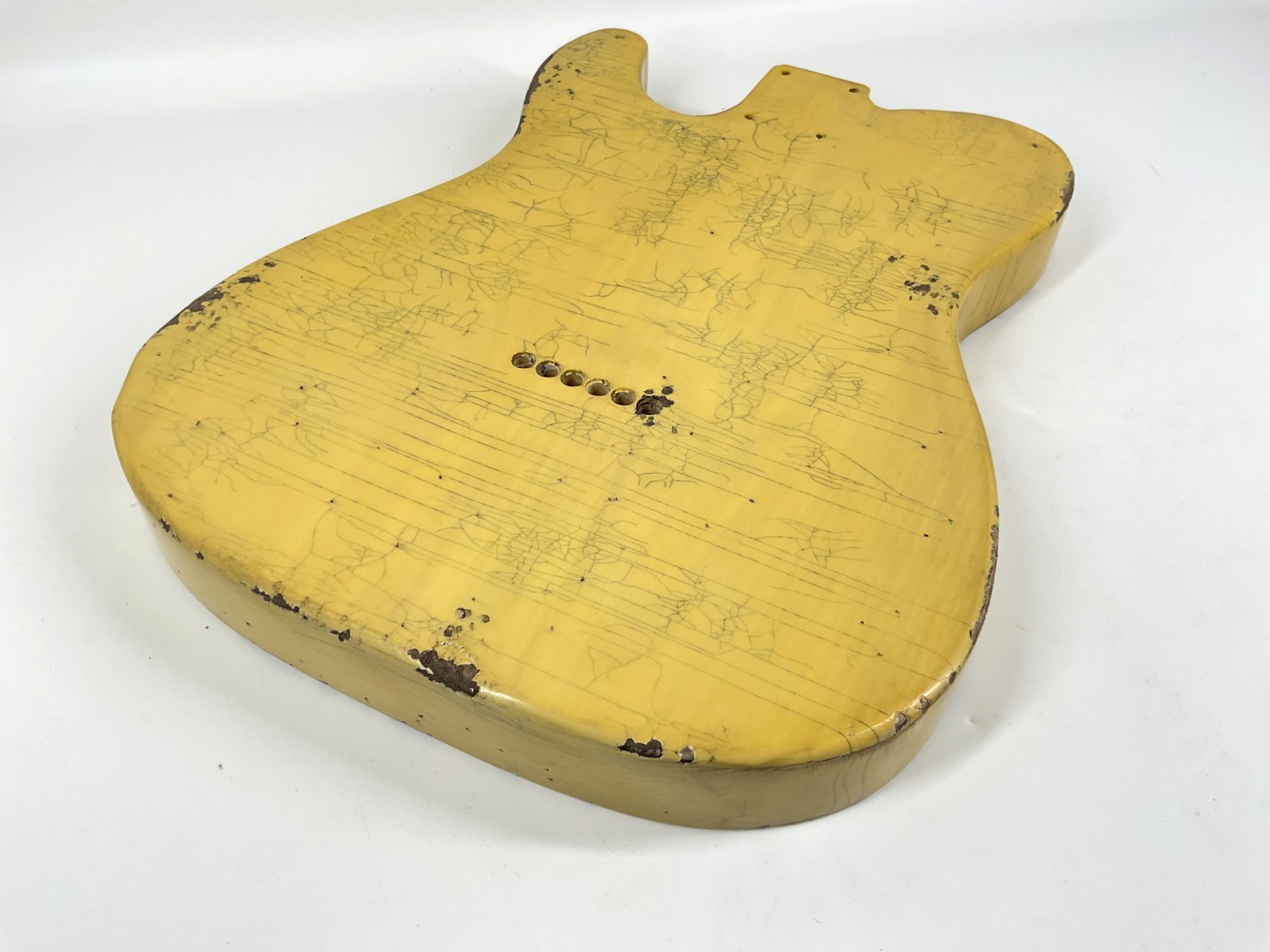 MJT Official Custom Vintage Aged Nitro Guitar Body Mark Jenny VTT Butterscotch