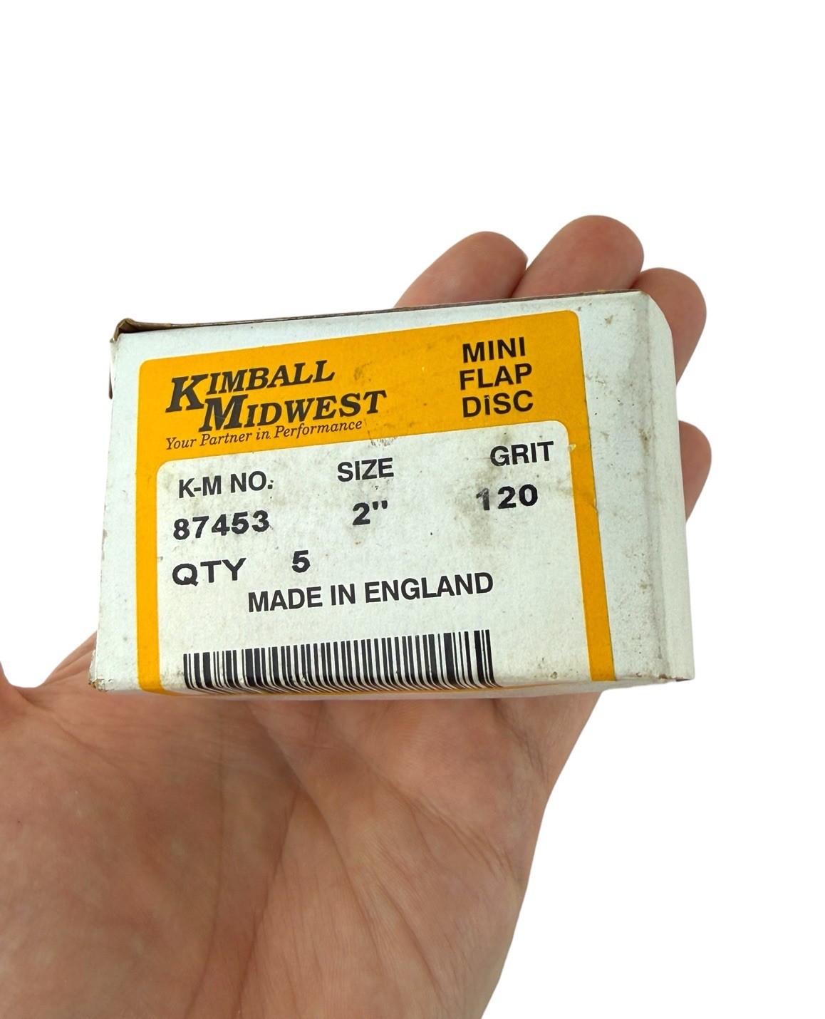 (5) KIMBALL MIDWEST #87453 2” 120-Grit Mini Flap Discs (Made In England)