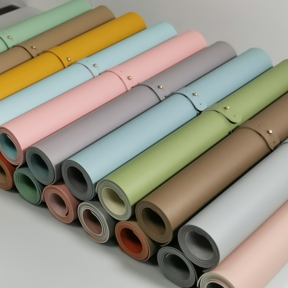 Double sided leather mouse pad, oversized laptop desk pad