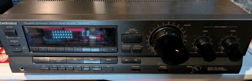 Technics Receiver Synthesizer SA-GX100 Working, Quartz, A/B Speaker