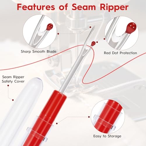 Sewing Machine Needle Threader, 4 in 1 Automatic Quick Threading Tool,