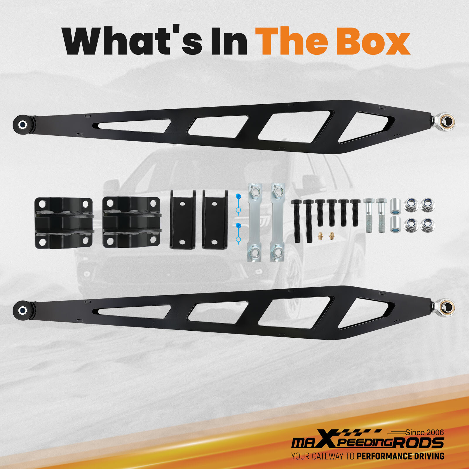 0-7.5" Lift Rear Traction Bar For 2007 2008-2018 Chevy Silverado Sierra 1500 4WD