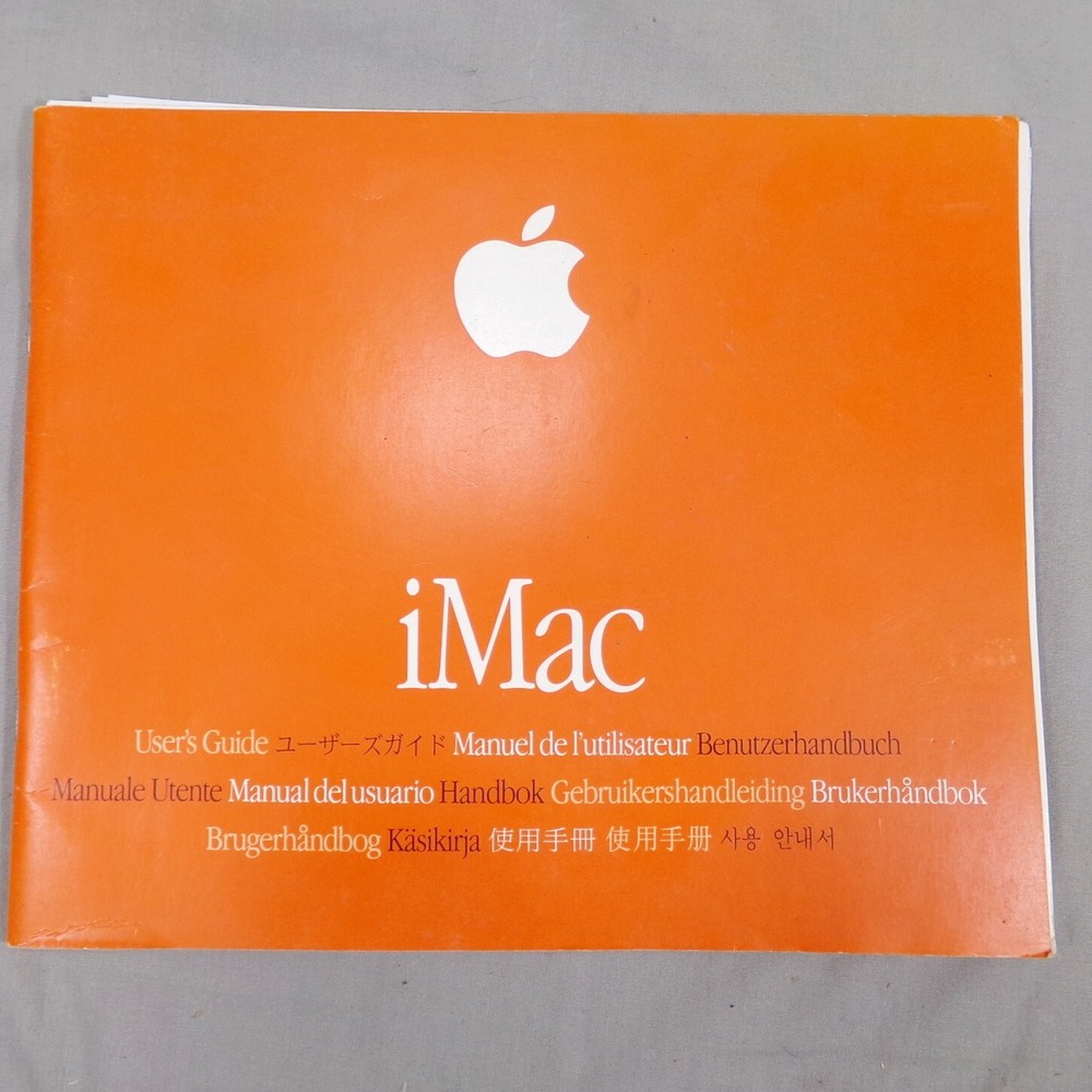 iMAC User's Guide 1999 Apple Computer Orange Cover